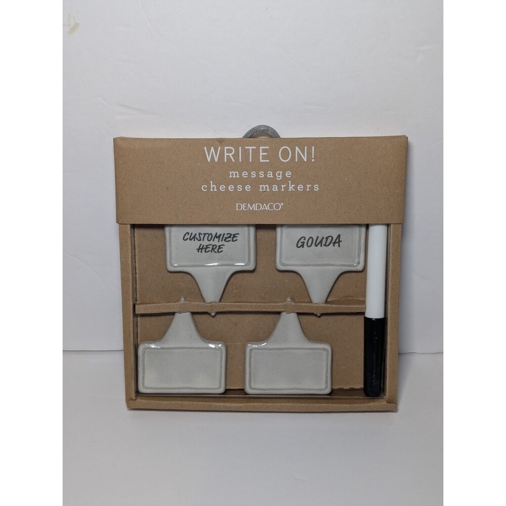 Demdaco Write On Message Cheese Markers for Charcuterie Boards Brand New